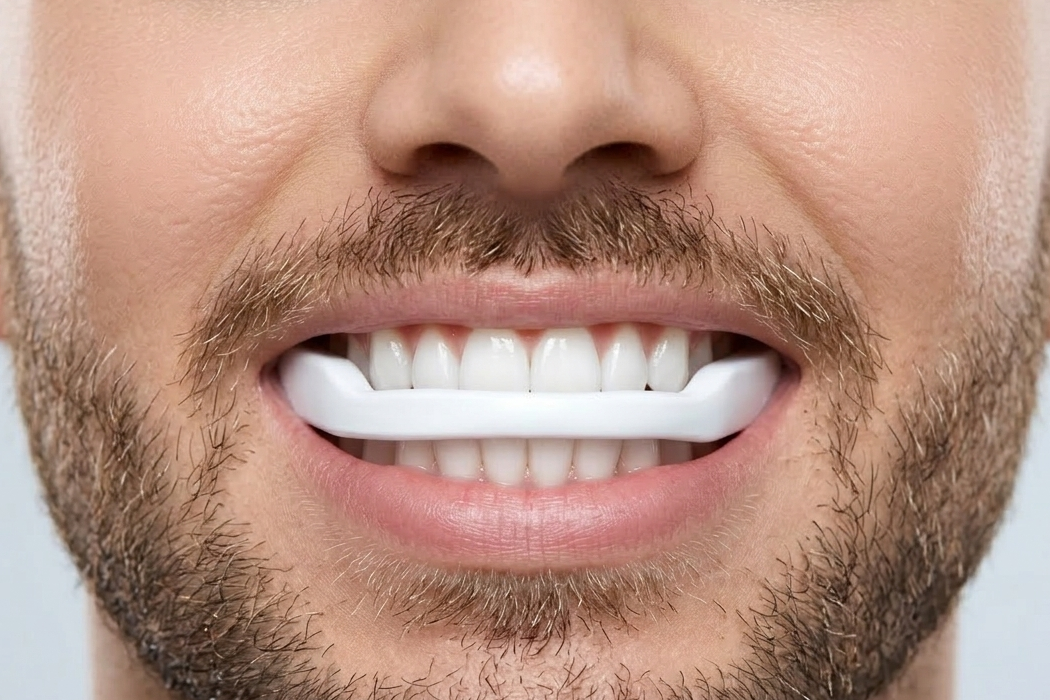 AesyBite Discover oral appliance in mouth